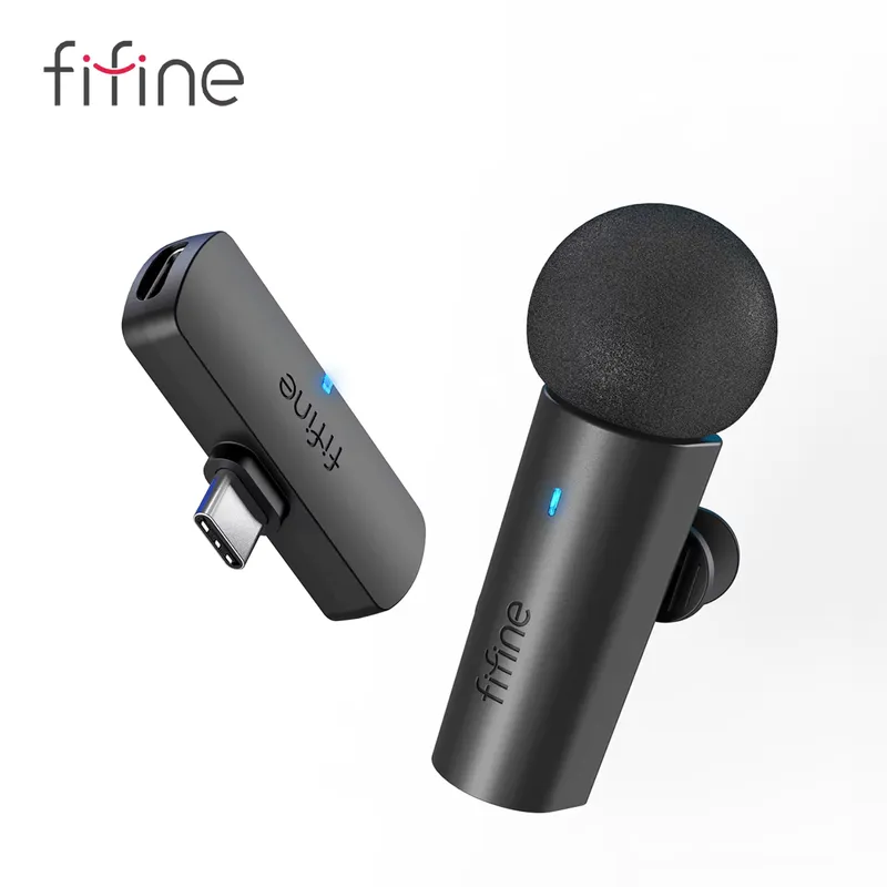 FIFINE M6: Microfone de Lapela Sem Fio para Celular e Laptop