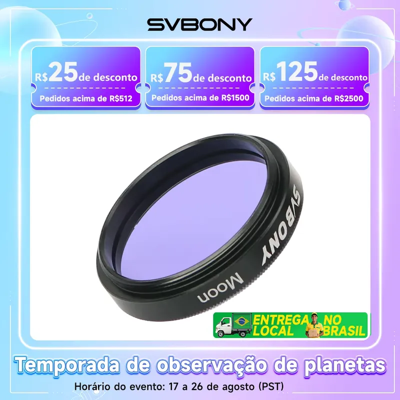 SVBONY Filtro Astronômico 1.25" Moon UV-IR CLS