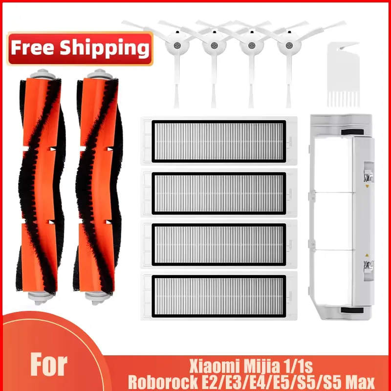 Filtro e Escova Lateral para Xiaomi Mi & Roborock - Compatível