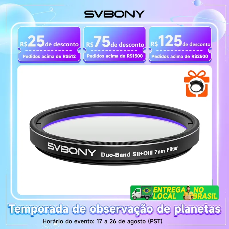 SVBONY Filtro Telescópio SII OIII 7nm Dual-Band