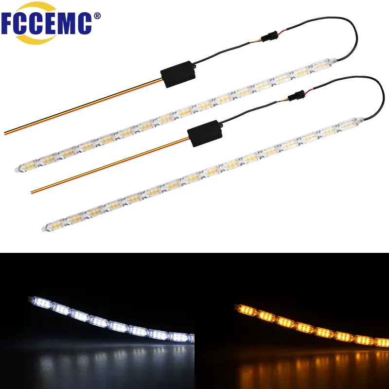 Fccemc Fita LED DRL 24V Sequencial Flexível para Farol