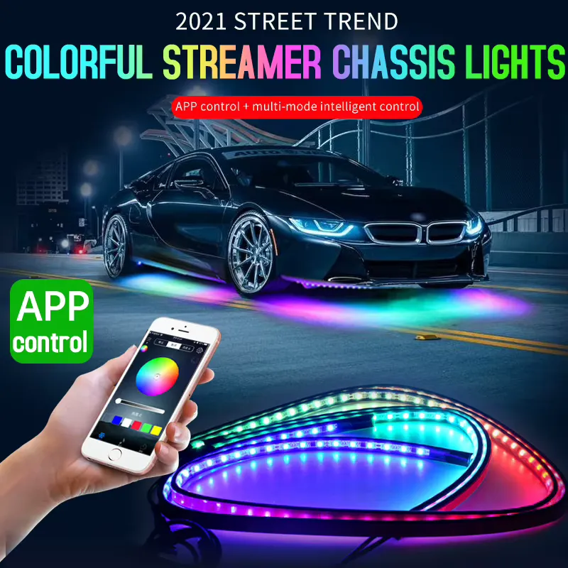 Fccemc Fita LED RGB Underbody 12V com Controle por App