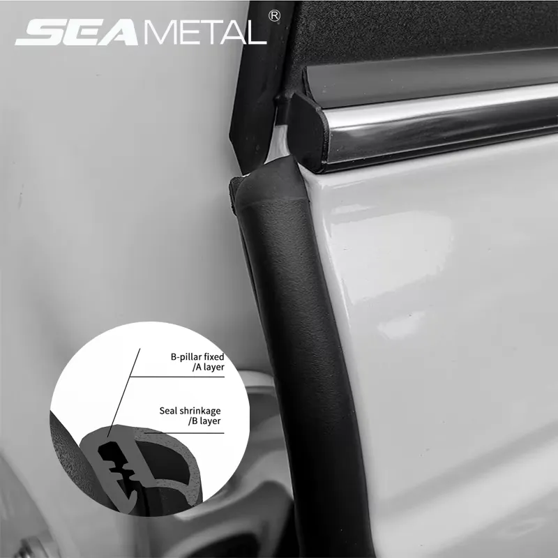 SEAMETAL Fita Vedação Borracha Porta Carro Universal