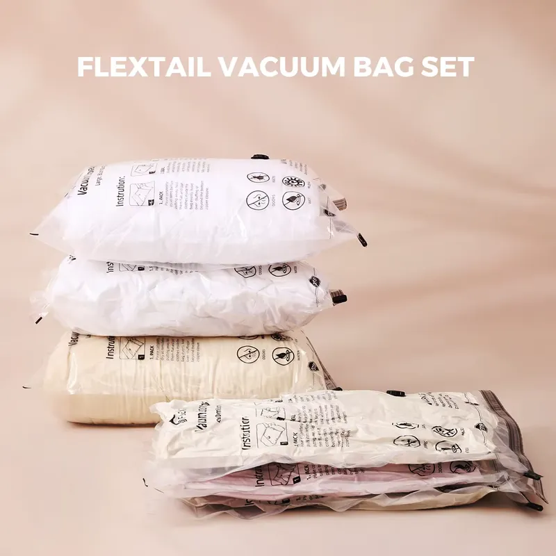 Flextail Conjunto 4 Sacos de Vácuo – Economize Espaço
