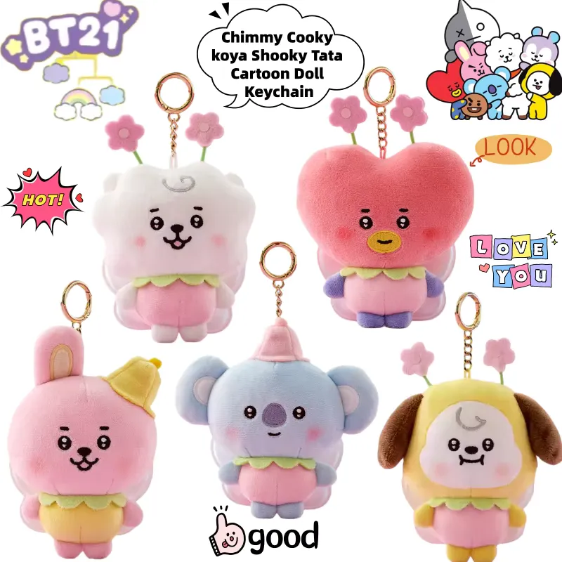 Formovie BT21 Chimmy Cooky Koya Shooky Tata – Chaveiro Decorativo