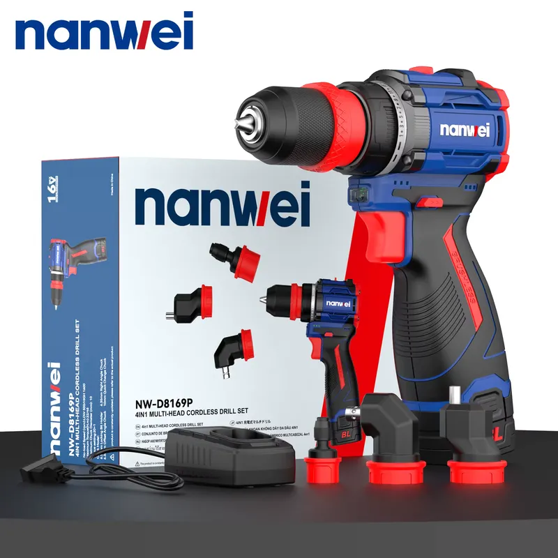 Nanwei Furadeira Sem Fio 16V Recarregável Multifuncional