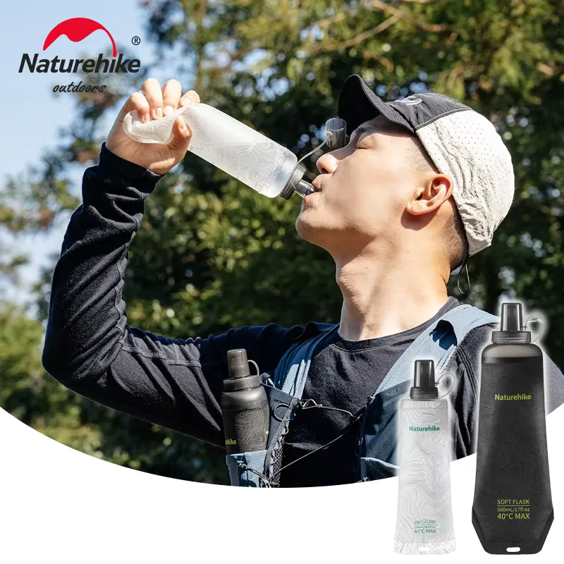 Naturehike Garrafa de Água Dobrável Silicone TPU Ultraleve