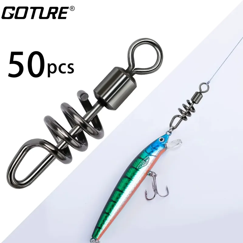 Goture 50 Giratórios de Pesca em Aço Inoxidável
