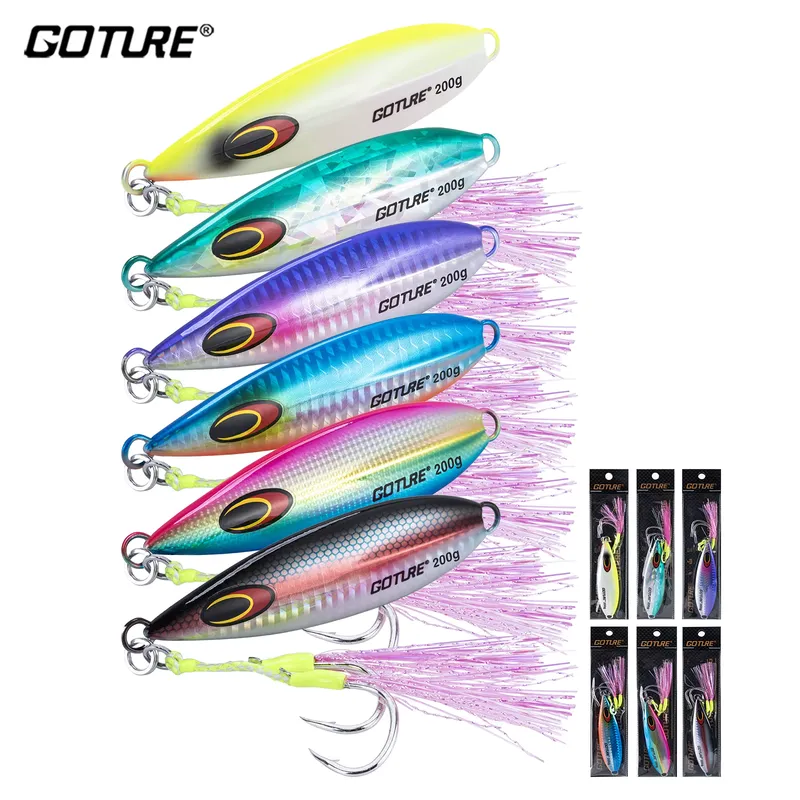 Goture 6 Iscas Metálicas para Pesca em Água Salgada