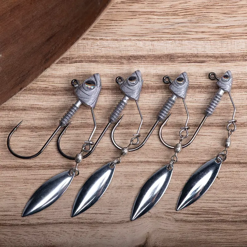 Goture Anzóis Jig com Lâmina 15 Peças Pesca