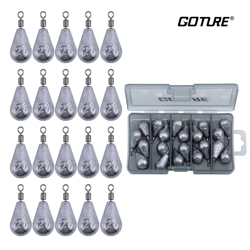 Goture Chumbo de Pesca em Diferentes Pesos - Kit Completo