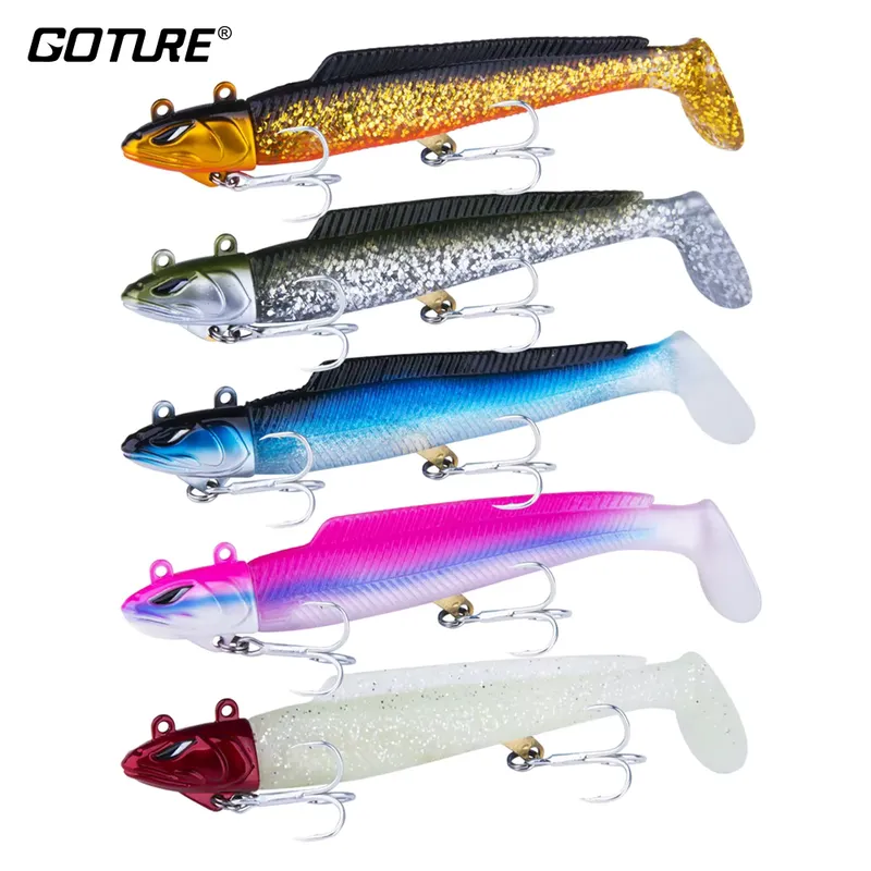 Goture Kit 5 Iscas Moles Jig Head Pesca Carpa Pike 21g 28g
