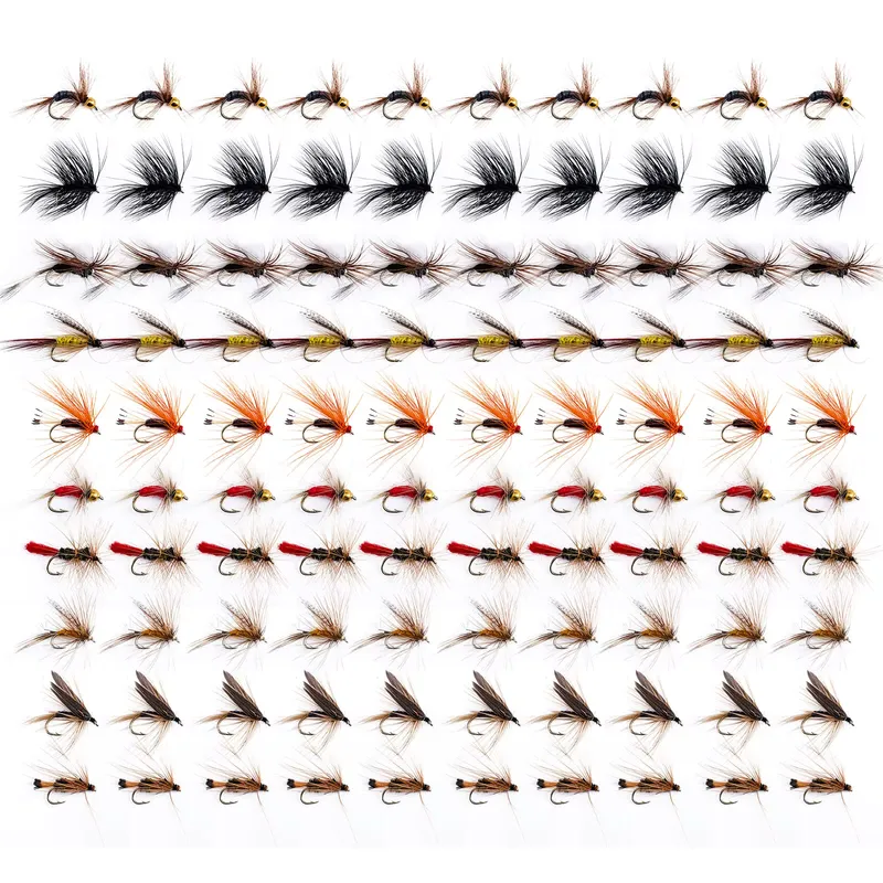 Goture Kit Iscas Pesca Mosca 25-100 Peças