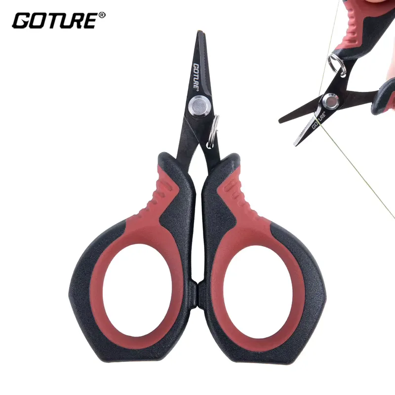 Goture Tesoura de Pesca Profissional com Lâminas Serrilhadas