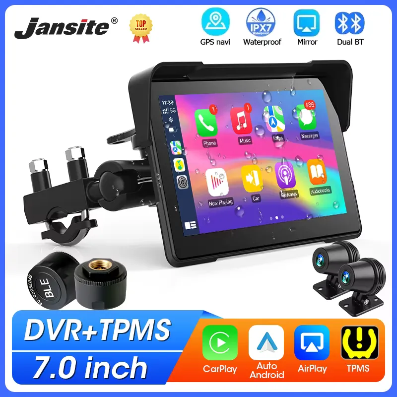 Jansite GPS Portátil 7" à Prova d'Água para Moto