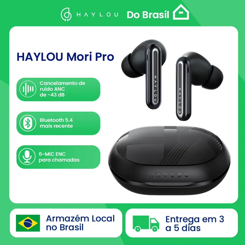 Haylou Mori Pro ANC - Fone Bluetooth com Cancelamento de Ruído