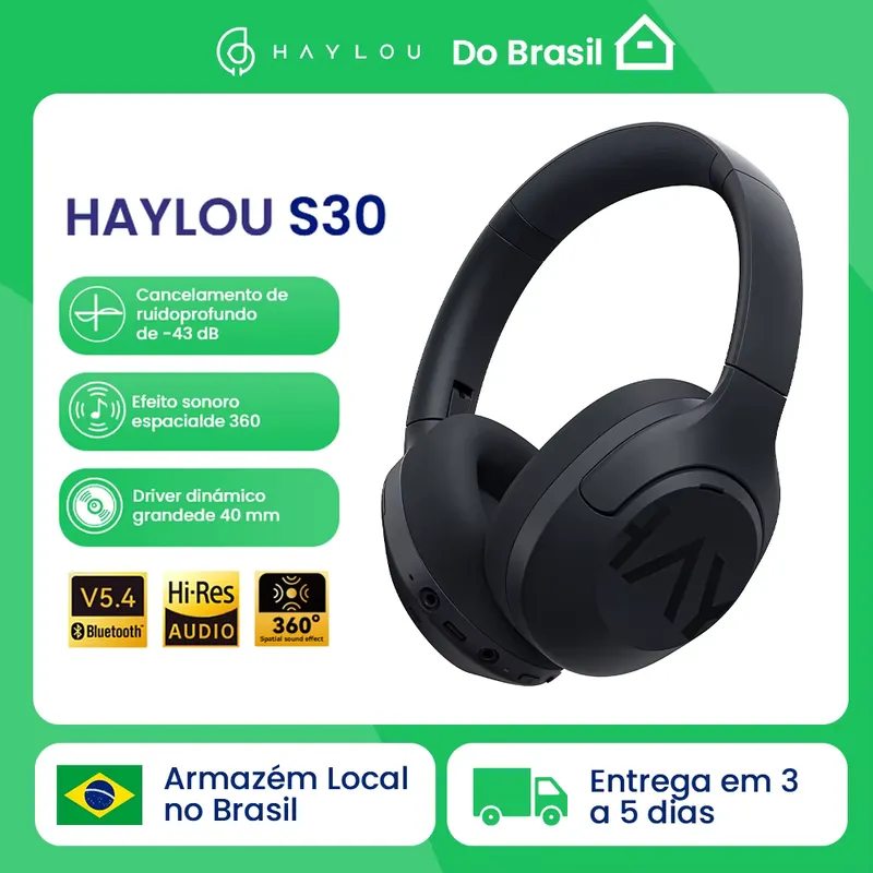 Haylou S30 Fone Bluetooth com Cancelamento de Ruído
