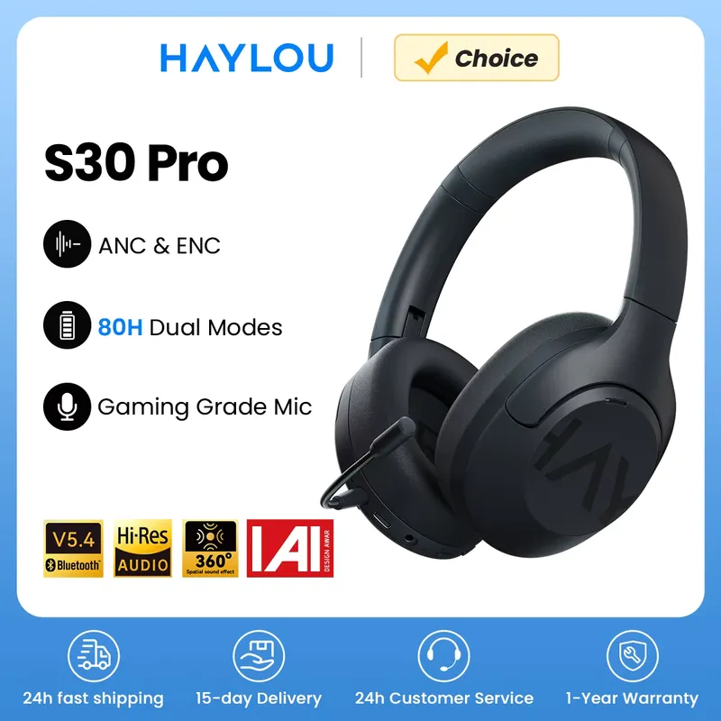 Haylou S30 Fones Sem Fio com ANC e 80h de Bateria – R$188,59