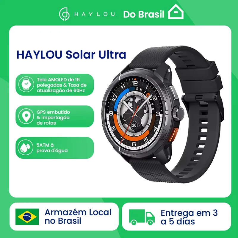 Haylou Solar Ultra GPS - Smartwatch 1.6" AMOLED 60Hz