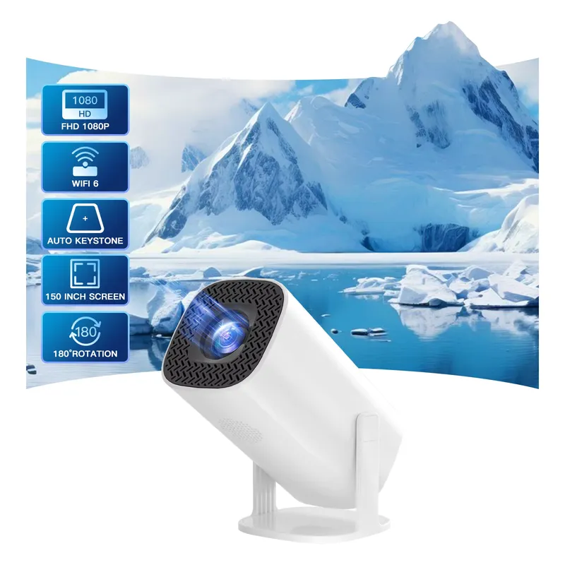 HONGTOP P30 Mini Projetor Android 11 720p com WiFi 6 e Bluetooth