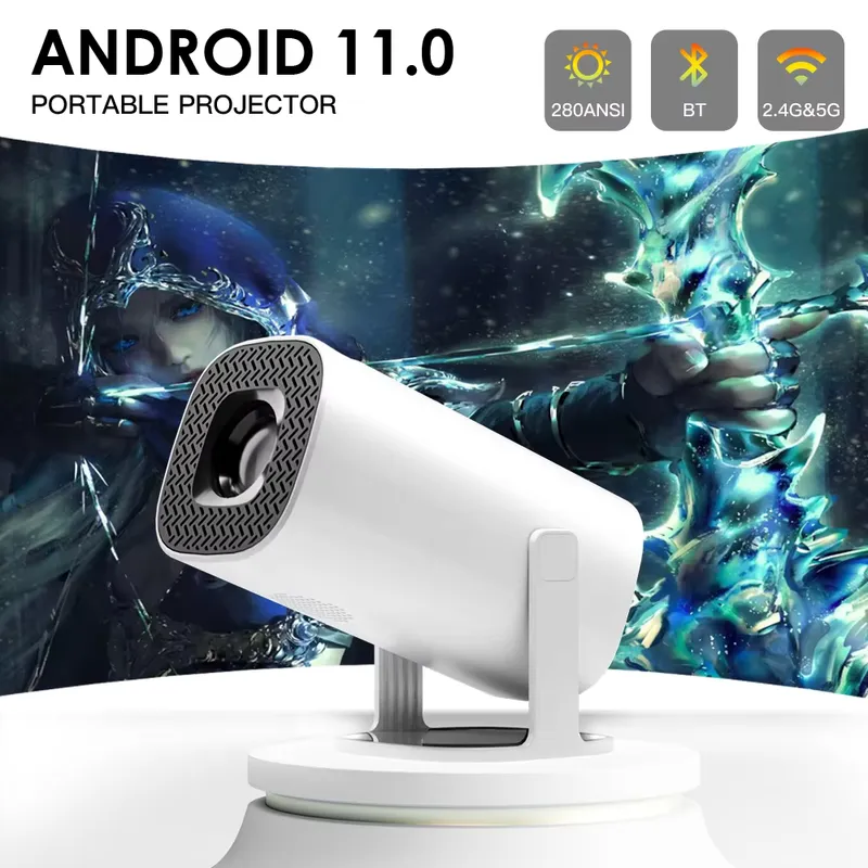 HONGTOP P30 Mini Projetor Android 11 4K WiFi6 1080p Portátil