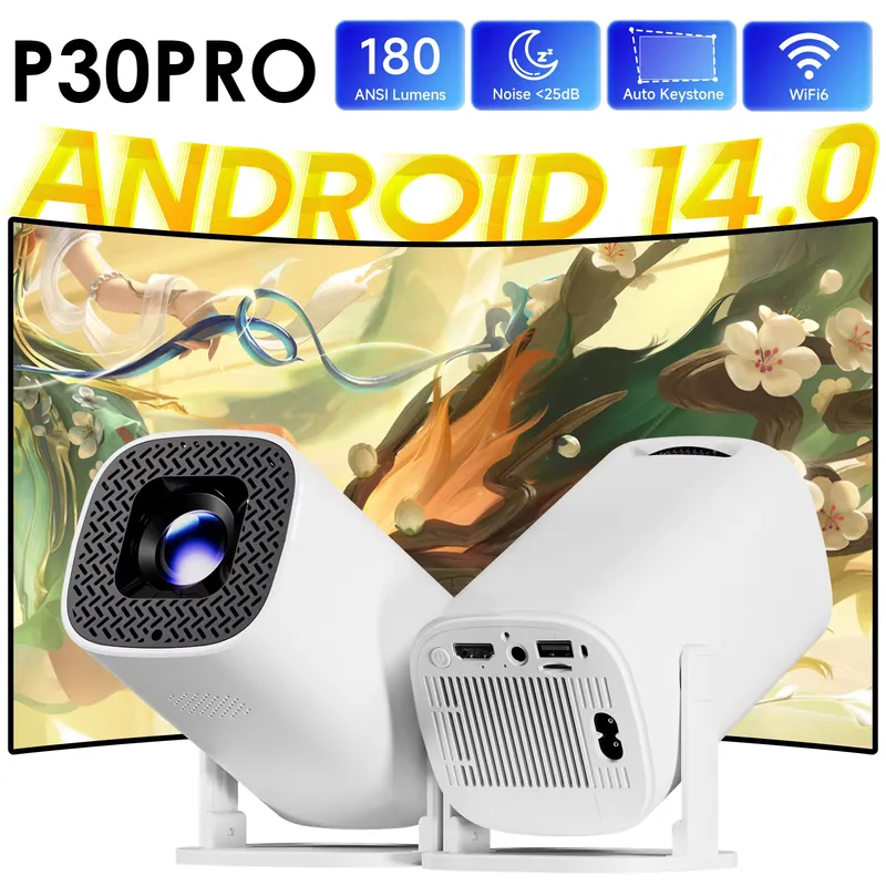 HONGTOP Projetor Mini Inteligente 4K 1280x720 WiFi6 – R$ 229,99