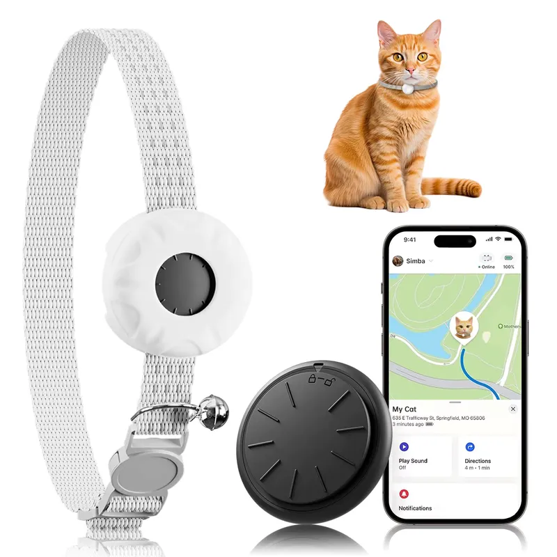 HONGTOP Rastreador GPS à prova d'água para gatos – sem taxa