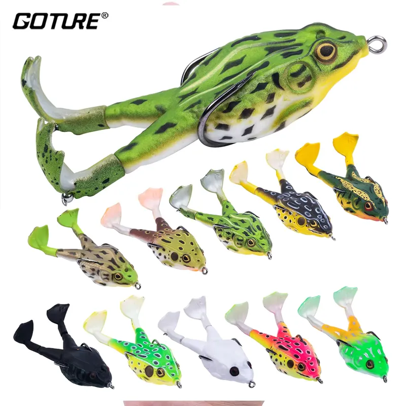 Goture Isca Sapo Topwater Silicone 8-10cm Pesca