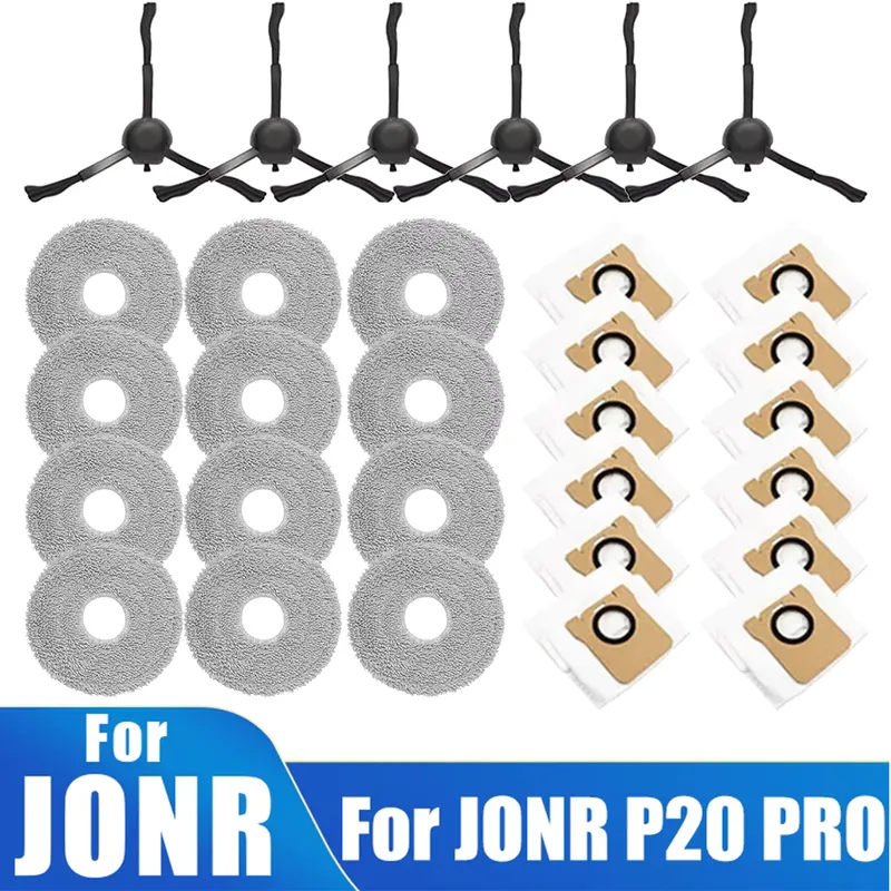 Jabr P20 Pro - Escova Lateral, Mop, Pano e Saco de Pó Microfibra