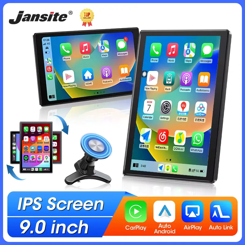 Jansite Multimídia Automotivo 9" com CarPlay e GPS