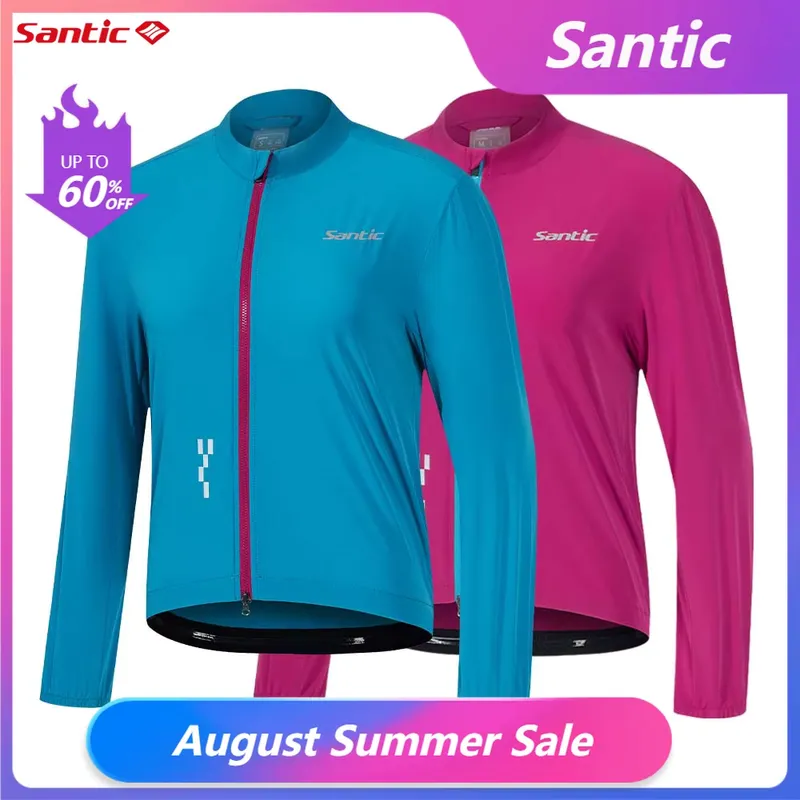 Santic Jaqueta Ciclismo Feminina à Prova de Vento