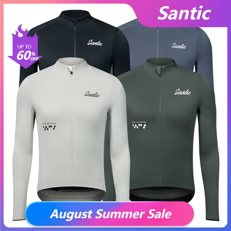 Santic Jaqueta Ciclismo Inverno Masculina à Prova de Vento