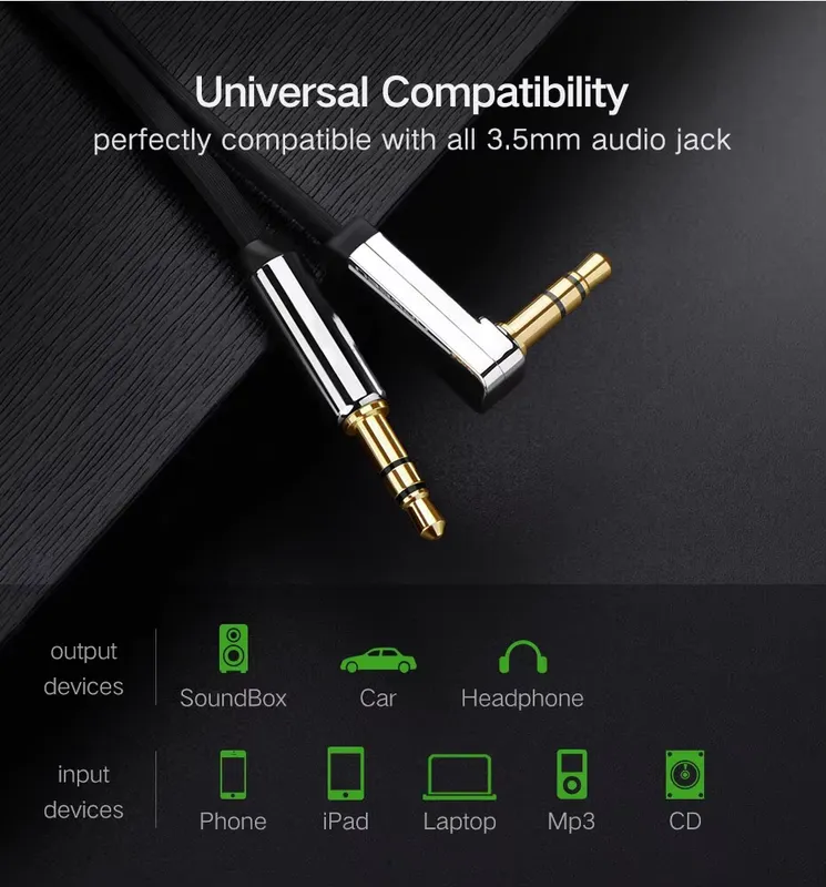 JBL Cabo Aux 3.5mm para Fone de Ouvido e Carro