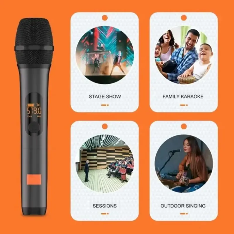 JBL Microfone Sem Fio Digital UHF 2 Canais Profissional