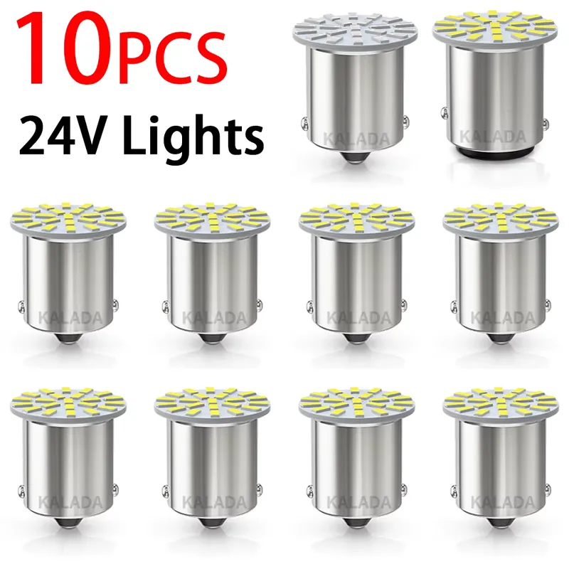 KALADA Lâmpada LED 24V 10 pcs 1156/BA15S 1157/BAY15D – carro, caminhão e ônibus