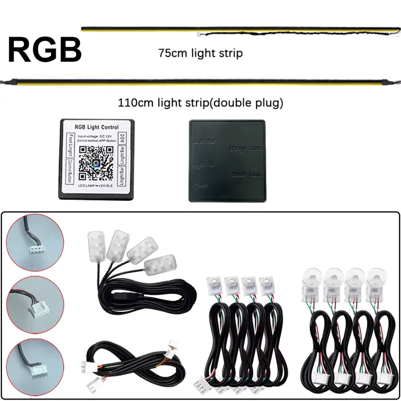 KALADA Lâmpada LED RGB com Controle por App - Tira de Luz 4 fios