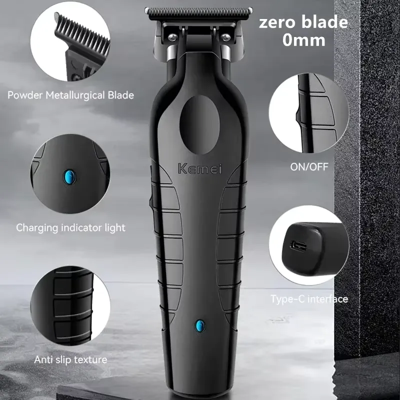Kemei KM-2299 Aparador de Cabelo sem Fio com USB - 1200mA