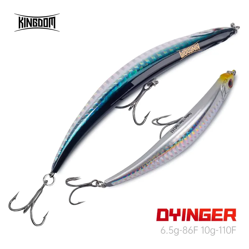 Kingdom Isca Topwater Flutuante 110mm e 86mm para Robalo
