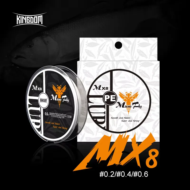 Kingdom Micro Fly Linha de Pesca 100m 4 Fios PE