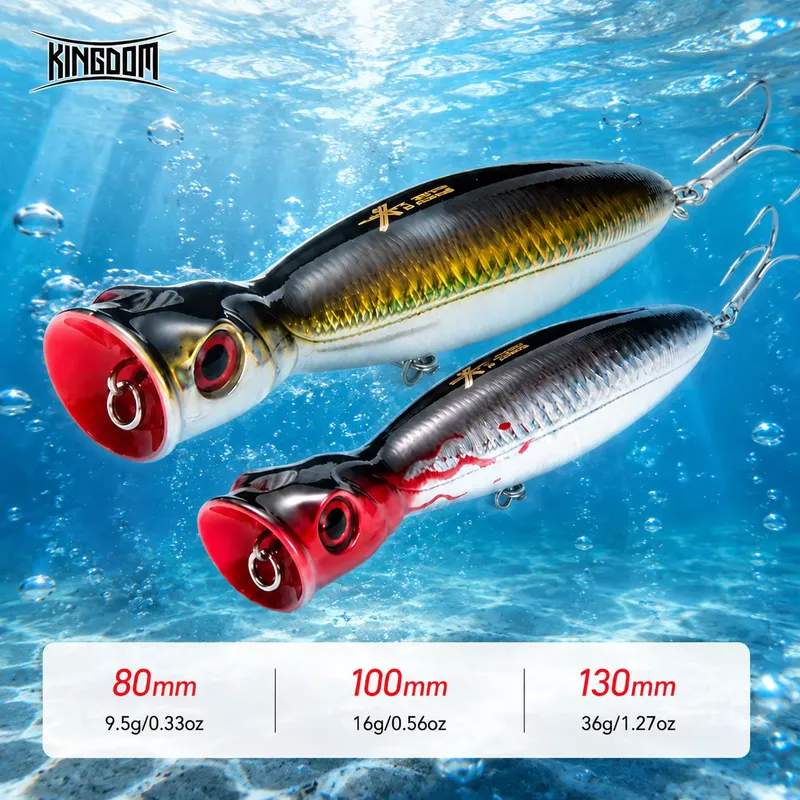 Kingdom TopWater Popper - Isca Artificial Flutuante para Pesca