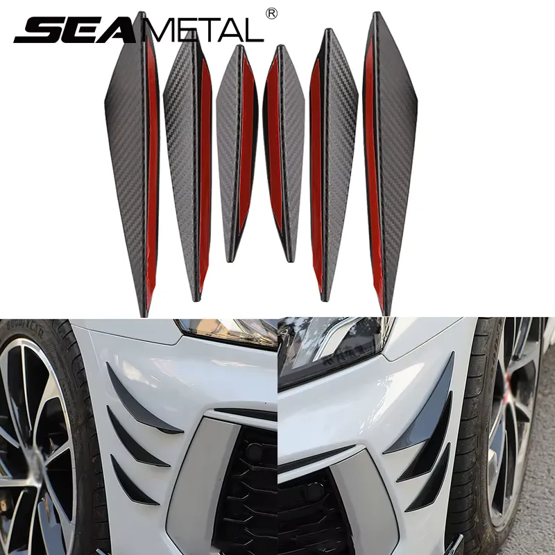 SEAMETAL Kit Difusor Dianteiro 6 Peças para Tuning de Carros