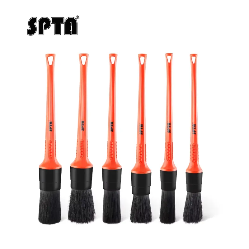 SPTA Kit Escova Detalhamento Auto com Cerdas Javali