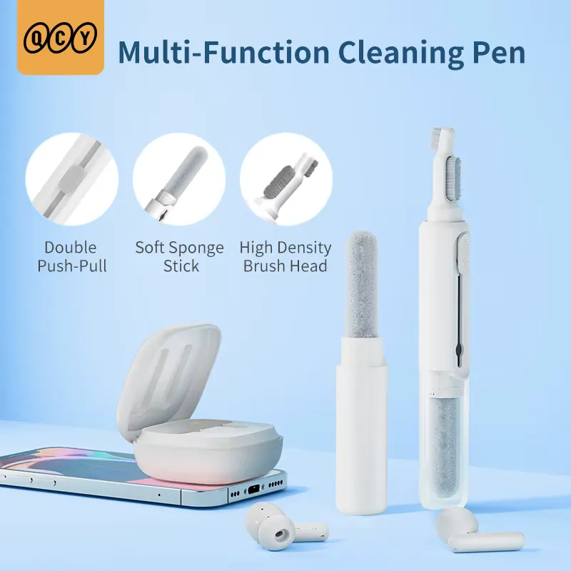 QCY Kit Limpeza Fones Bluetooth - Escova e Caneta