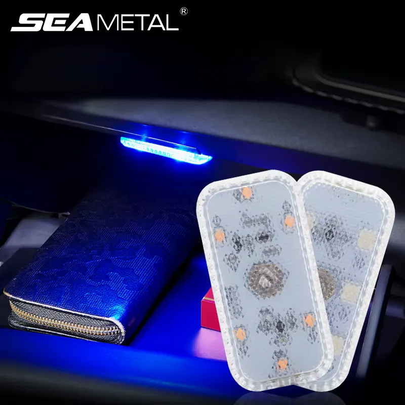 SEAMETAL Lâmpada LED Toque Teto Carro USB Recarregável