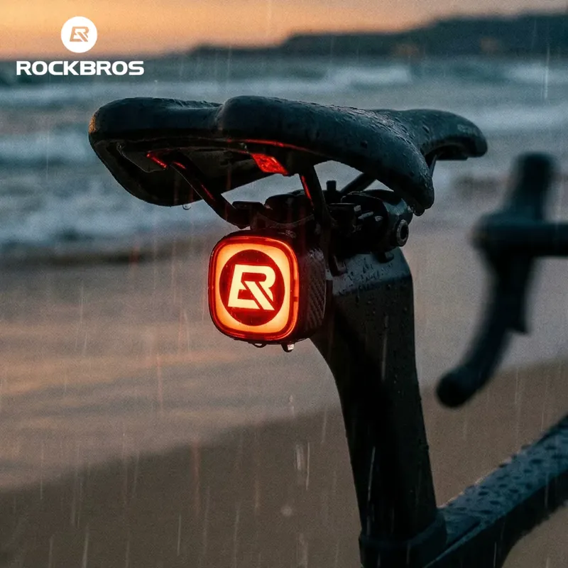 Rockbros Lanterna Traseira Bicicleta USB-C Recarregável