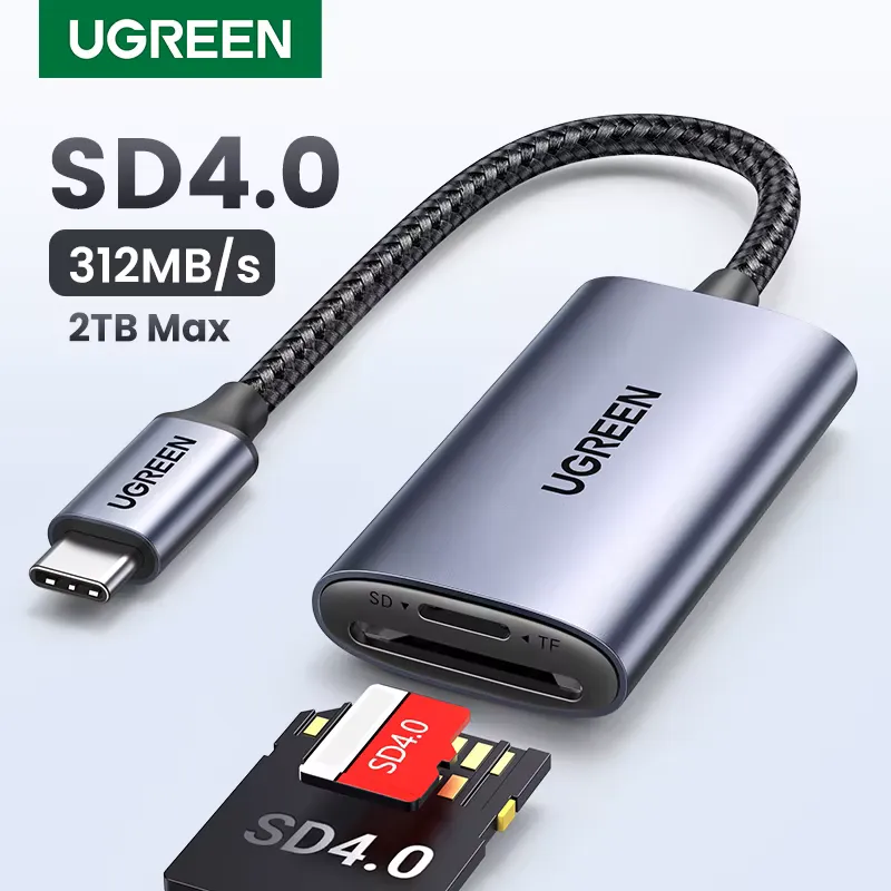 Ugreen Leitor de Cartão SD USB-C 312 MB/s