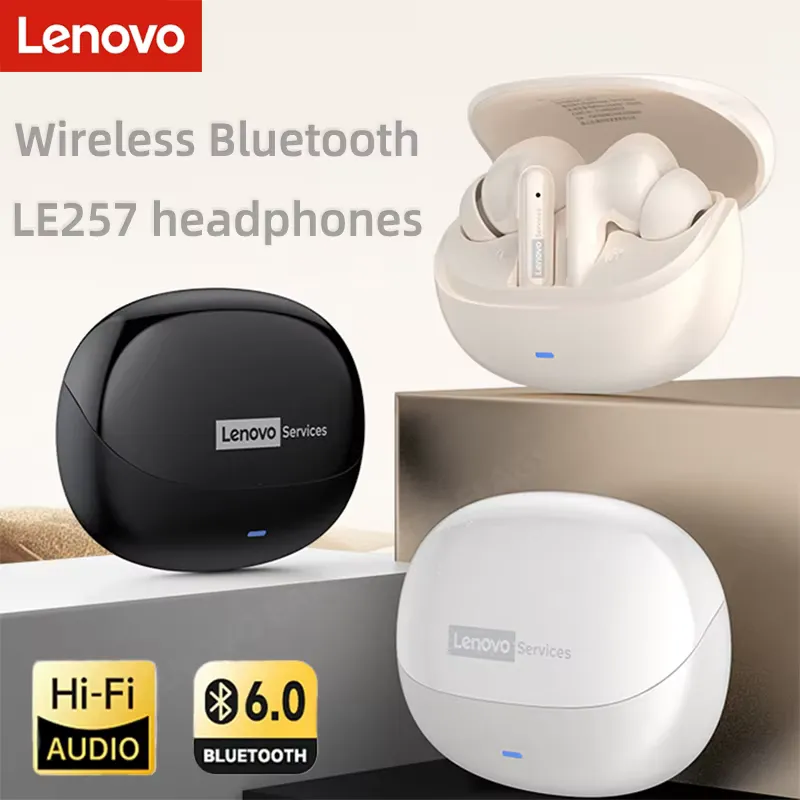 Lenovo LE257 Fones Bluetooth TWS com Redução de Ruído