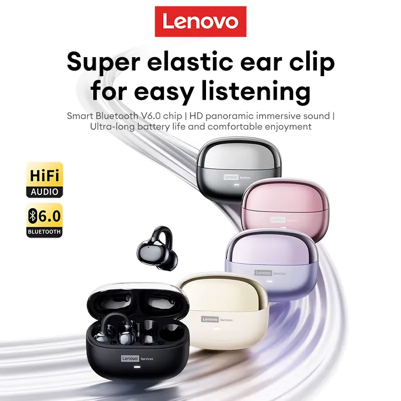 Lenovo LE302 Fones Sem Fio OWS com Baixa Latência