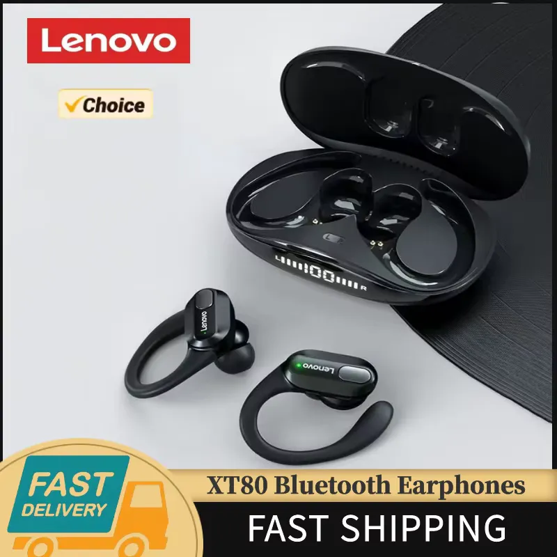 Lenovo ThinkPlus XT80 Fone Bluetooth Esportivo com Redução de Ruído