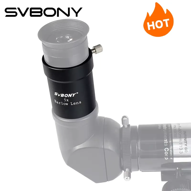 SVBONY Lente Barlow 5X 1,25" para Telescópio